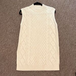 H&M Cream Cable Knit Mini Dress